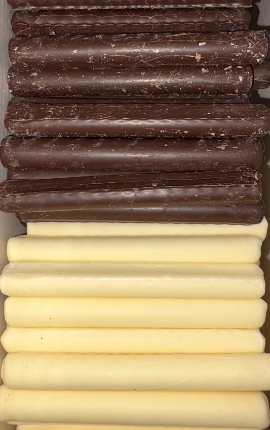 Tube Chocolat Lait/Blanc (Lot de 5)